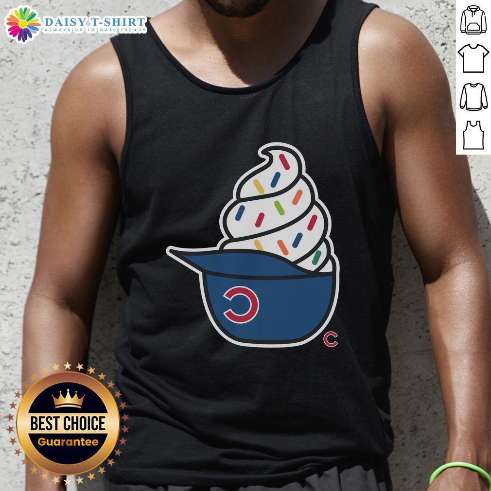 Pretty Chicago Cubs ice cream tank top featuring vibrant team colors and playful design for summer fans.