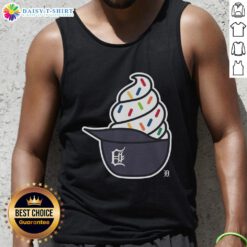 Stylish Pretty Detroit Tigers ice cream tank top featuring vibrant graphics, perfect for summer baseball fans.