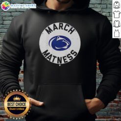 Alt Text: Stylish Penn State Wrestling March Matness hoodie featuring team colors and logo, perfect for fans and athletes.