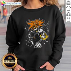 Cozy Pretty Trick of the Treat Kingdom Hearts sweatshirt featuring vibrant graphics and Halloween-themed design.