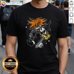 Pretty Trick Of The Treat Kingdom Hearts T-Shirt featuring vibrant Halloween-themed graphics and iconic characters.