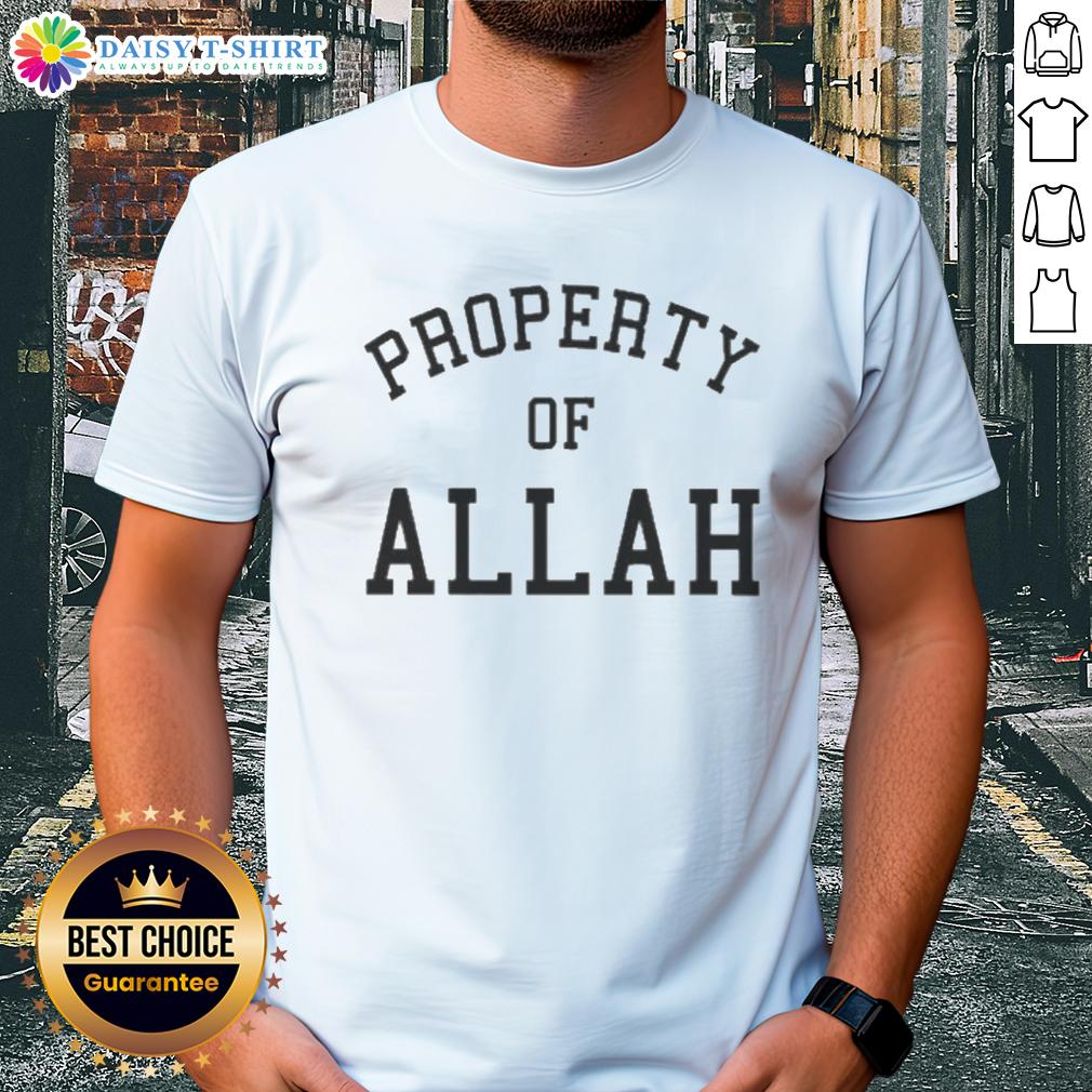 Top Austin Shooter Property Of Allah T-Shirt featuring bold graphics and a stylish design for fans of unique apparel.