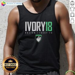 Top Ivory 18 Laurel Ivory Boston Legacy FC Logo Tank Top featuring a bold team logo on a stylish design.