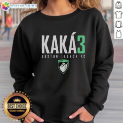 Top Kaka3 Boston Legacy FC Logo Sweatshirt featuring a vibrant logo and comfortable design for fans.