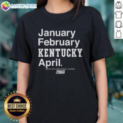 Top Kentucky Wildcats NCAA Men and Women's Basketball March Madness 2026 Ladies Tee showcasing team colors and logo.
