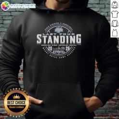 Alt Text: Top Mount Notre Dame Cougars 2026 OHSAA Girls Basketball Division 2 Last Four Standing hoodie in team colors.