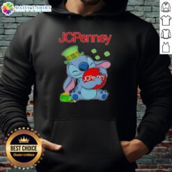 Alt Text: Top Stitch Hug JCPenney logo on a cozy St. Patricks Day hoodie, perfect for festive celebrations and style.