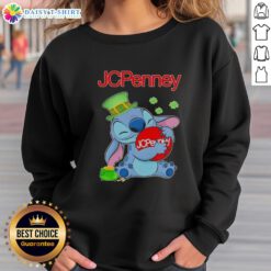 Alt Text: St. Patrick's Day sweatshirt featuring Top Stitch Hug and JCPenney logo, perfect for festive celebrations.