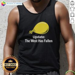 Top Update: The West Has Fallen Tank Top featuring bold graphics and a stylish design for casual wear enthusiasts.