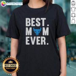 Awesome Buffalo Bulls Football Best Mom Ever Mother's Day ladies tee in vibrant colors, perfect gift for sports-loving moms.