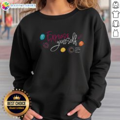 Awesome Clifton Cultural Arts Center Sweatshirt displayed on a mannequin, showcasing vibrant colors and artsy design.