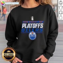 Alt Text: Awesome Edmonton Oilers Stanley Cup Playoffs 2026 sweatshirt in blue, featuring team logo and stylish design.