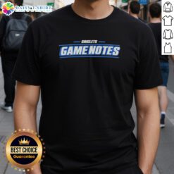 Awesome Game Notes Initials T-Shirt featuring a stylish design for gamers and enthusiasts.