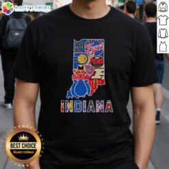 Awesome Indiana Sports Teams Graphic Transfer State T-Shirt featuring vibrant designs for fans of Indiana sports.