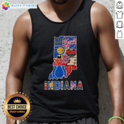 Awesome Indiana Sports Teams graphic on a stylish tank top, perfect for supporting your favorite teams in style.