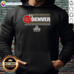 2026 NCAA Division I Men's Hockey National Champions hoodie featuring Denver Pioneers logo and design.