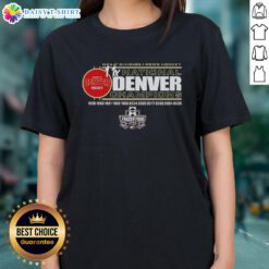 Alt Text: Denver Pioneers Hockey 2026 Ladies Tee celebrating NCAA Division I Men's Hockey National Champions.