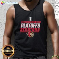 Awesome Ottawa Senators Stanley Cup Playoffs 2026 tank top featuring team colors and logo, perfect for fans.