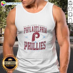 Awesome Philadelphia Phillies Major League Baseball Cooperstown Diamond Tank Top in red, perfect for baseball fans.