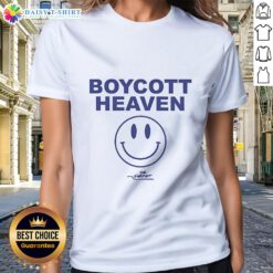 Awesome The Format Boycott Heaven Ladies Tee featuring stylish design and comfortable fit for casual wear.