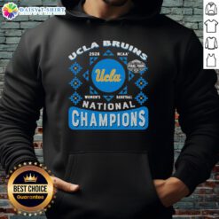 Alt Text: UCLA Bruins 2026 Final Four National Champions hoodie featuring team colors and logo, perfect for women's basketball fans.