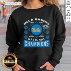 UCLA Bruins NCAA Women's Basketball 2026 Final Four National Champions sweatshirt in blue, showcasing team pride and style.