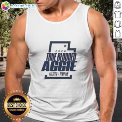 Alt Text: Awesome Usu Men's Basketball True Blooded Aggie Tank Top featuring a bold design, perfect for fans and athletes.