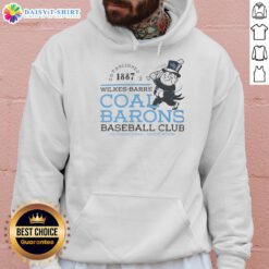 Awesome Wilkes-Barre Coal Barons baseball hoodie, celebrating the International Association Club est. 1887.