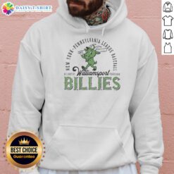 Awesome Williamsport Billies New York Pennsylvania League Baseball mascot hoodie featuring vibrant colors and logo design.
