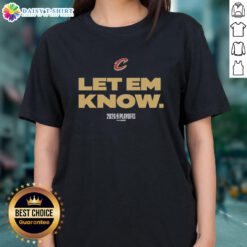 Alt Text: Good Cleveland Cavaliers Basketball Playoffs NBA 2026 Nike logo ladies tee featuring vibrant team colors and design.