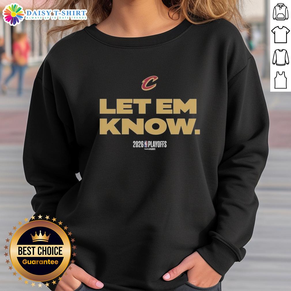 Cleveland Cavaliers NBA 2026 playoffs Nike logo sweatshirt in vibrant colors, perfect for fans and sports enthusiasts.