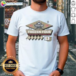 Good Denver Pioneers NCAA Frozen Four 2026 Men's Hockey in Vegas T-Shirt featuring team logo and vibrant design.