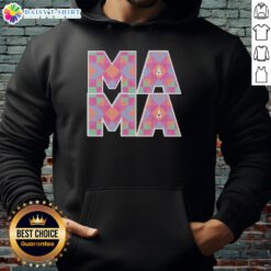 Alt Text: Cozy Good Mama Quilt Pattern Hoodie showcasing a vibrant quilt design, perfect for comfort and style.