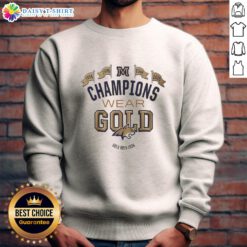 Good Montana State Bobcats Champions Wear Gold 2026 Sweatshirt featuring team logo and vibrant gold color.