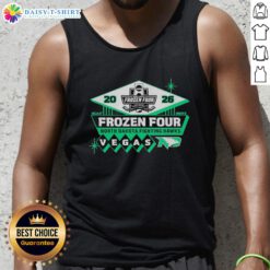 Good North Dakota Fighting Hawks Frozen Four 2026 NCAA Men's Hockey tank top featuring team logo and vibrant colors.