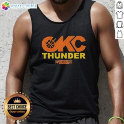 Good Oklahoma City Thunder Basketball NBA Playoffs 2024 tank top featuring team logo and vibrant design.