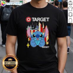 Good Stitch Like Target USA Flag T-Shirt featuring a vibrant American flag design, perfect for patriotic celebrations.