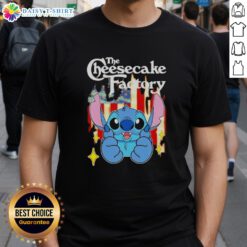 Good Stitch USA Flag T-Shirt inspired by The Cheesecake Factory, featuring a vibrant design perfect for patriotic occasions.