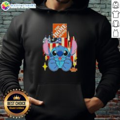 Good Stitch Like The Home Depot USA Flag Hoodie featuring a vibrant American flag design on a cozy sweatshirt.