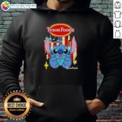Good Stitch Like Tyson Foods USA Flag Hoodie featuring a stylish design and vibrant colors, perfect for patriotic fashion.