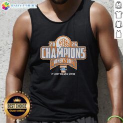 2026 SEC Women's Golf Champion tank top for Tennessee Volunteers Lady Vols, celebrating their victory with style.
