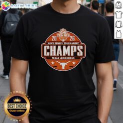 Alt Text: Good Texas Longhorns 2026 SEC Women's Tennis Tournament Champions logo t-shirt featuring vibrant design and team colors.