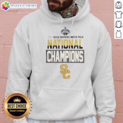 USC 2026 NC Women's Water Polo National Champions hoodie, showcasing school pride and athletic achievement.