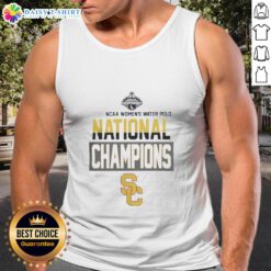 USC 2026 NC Women's Water Polo National Champions tank top featuring team logo and championship design.