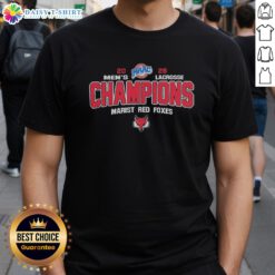 Hot NCAA Marist Red Foxes 2026 MAAC Men's Lacrosse Tournament Champions T-Shirt featuring bold team graphics.