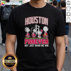 Alt Text: Hot Peanuts Characters MLB Houston Astros Forever T-Shirt, celebrating fandom beyond just wins.