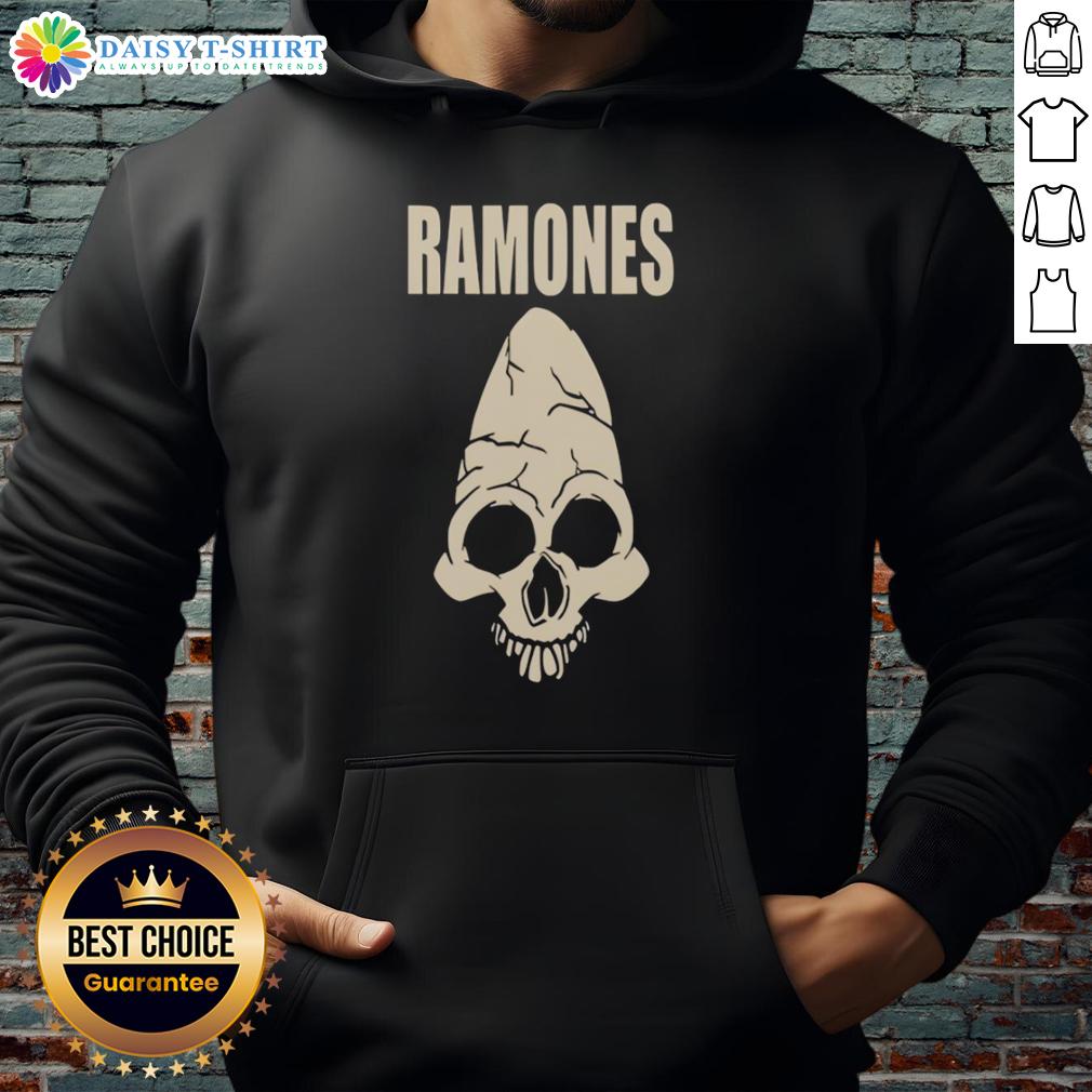 Hot Ramones Skull CM Punk Hoodie featuring a bold graphic design, perfect for punk rock fans and stylish streetwear.