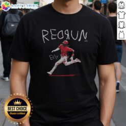 Hot Redrun Elly De La Cruz T-Shirt featuring vibrant red design and graphic print for baseball fans.