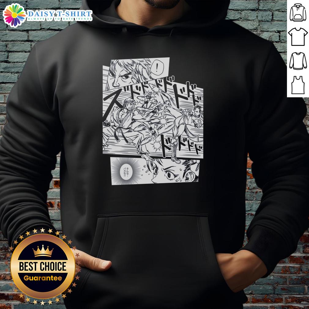 Hot Street Fighter Evo Moment 37 hoodie featuring vibrant graphics and dynamic design, perfect for gaming enthusiasts.