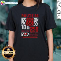 Hot Tampa Bay Buccaneers Route 66 Centennial 100th Anniversary ladies tee celebrating 250th America Anniversary.